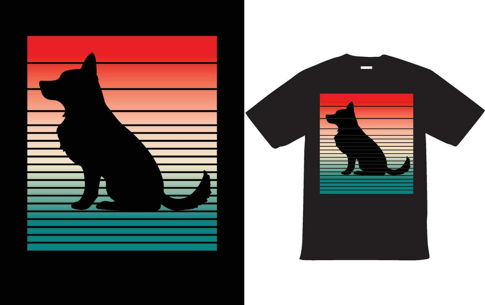 Vintage Dog T shirt Design Vector EPS File for T Shirt Design