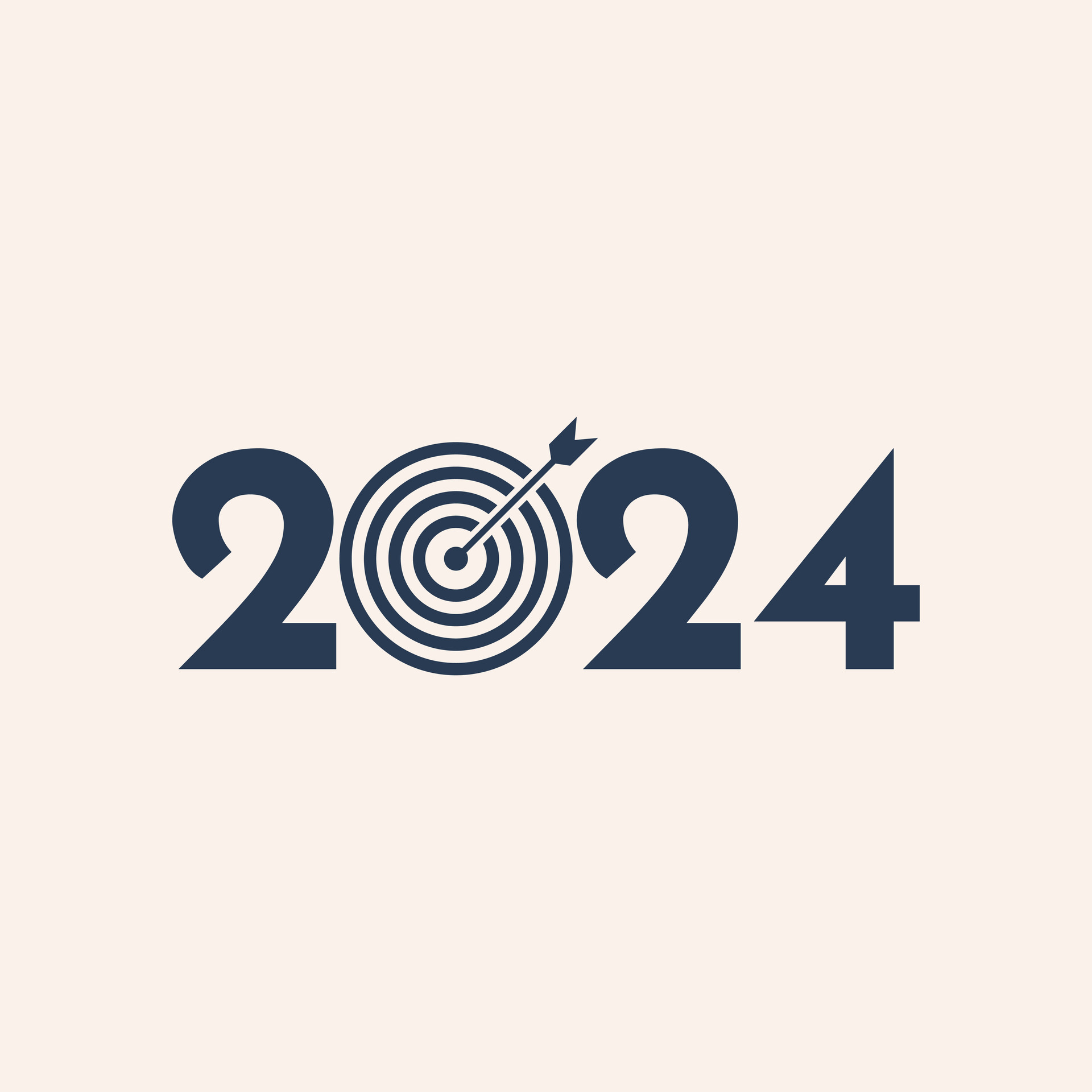 illustration vector graphic background 2024 plan goal of business with