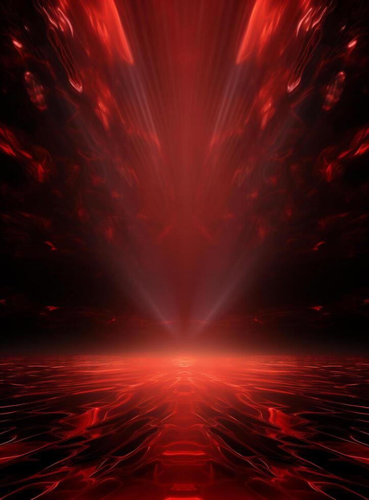 Ai generative Backdrop With Illumination Of Red Spotlights For Flyers realistic image ultra hd high design photo