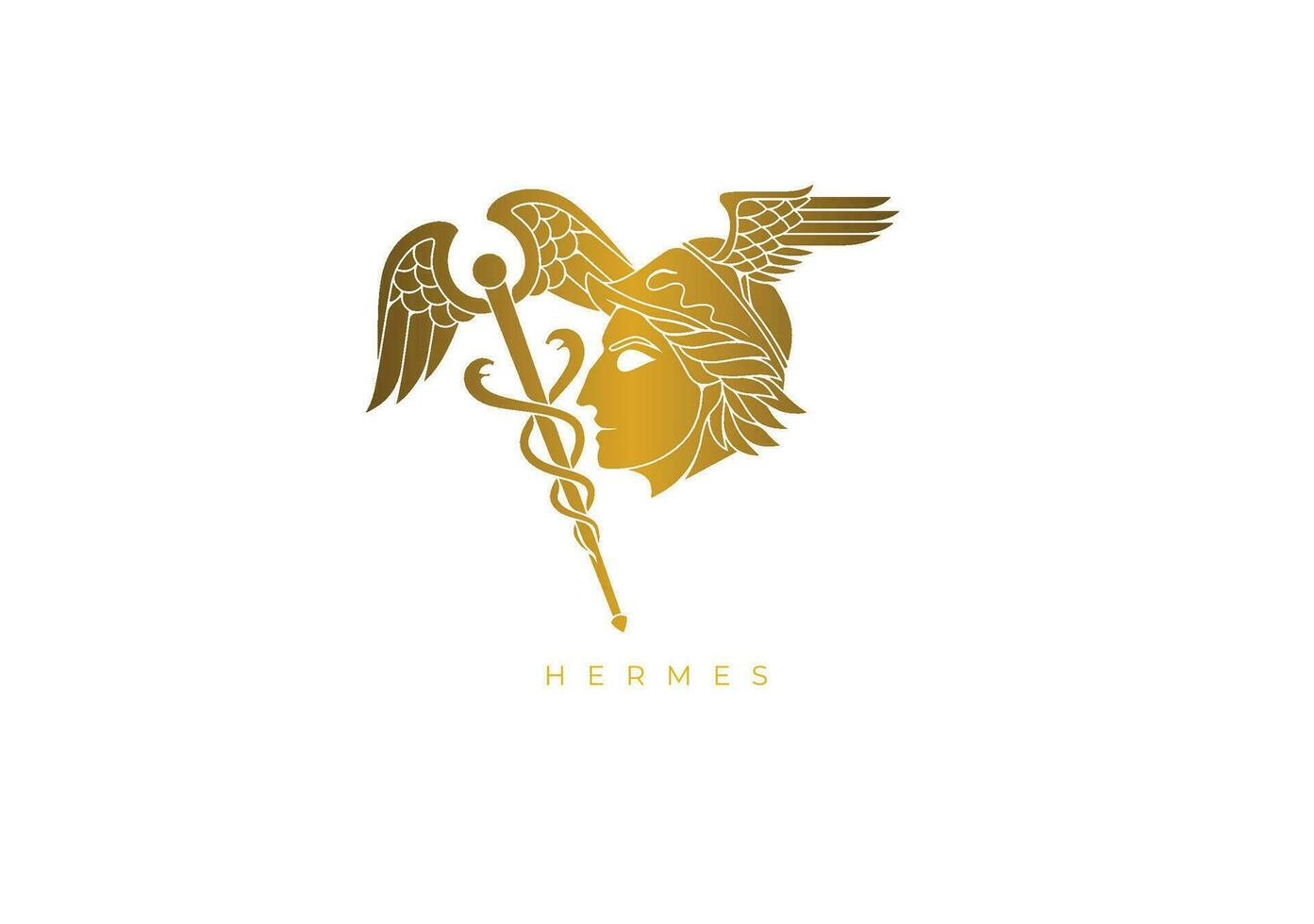GOD OF MESSENGER, HERMES LOGO vector
