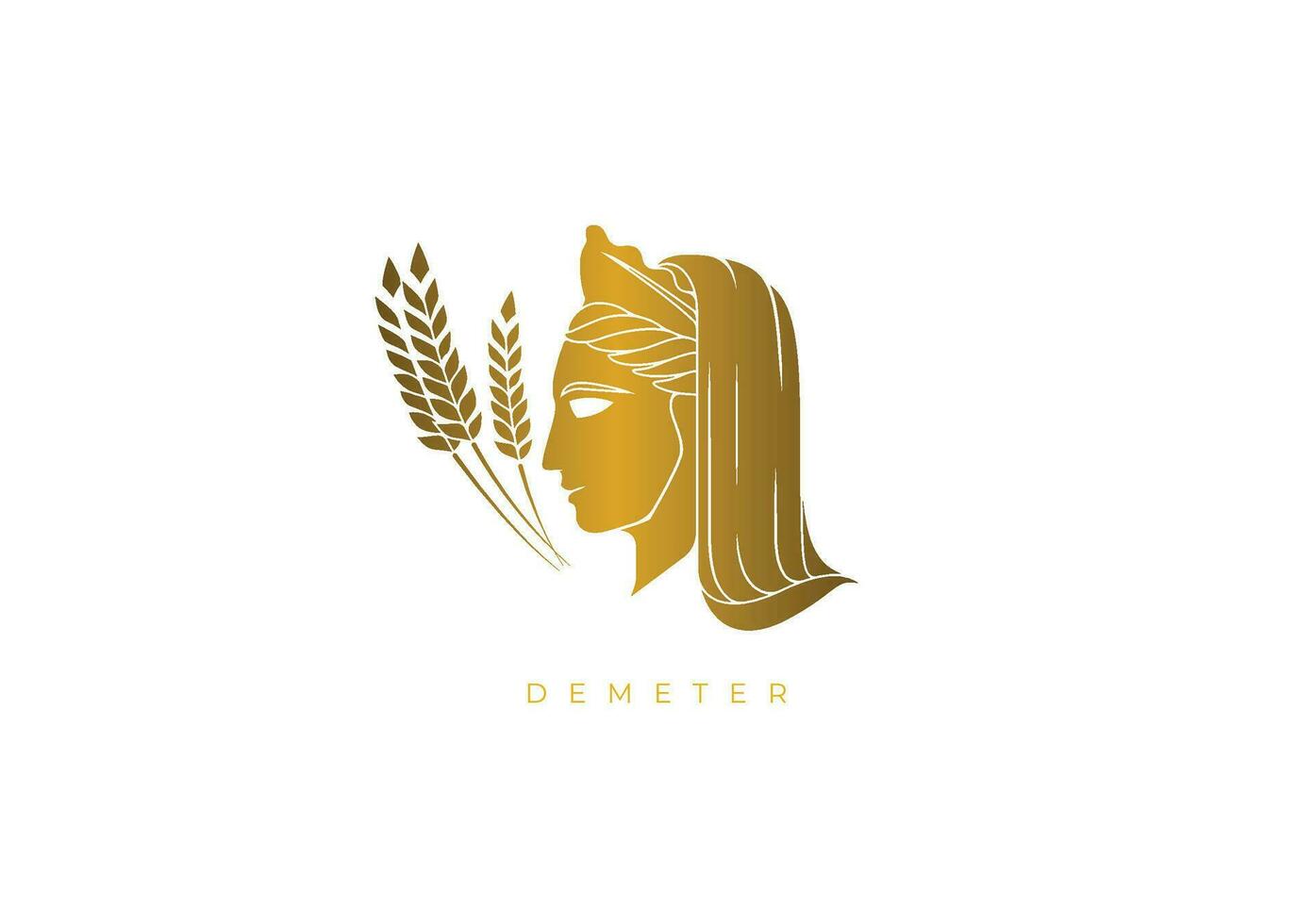 GODDESS OF HARVEST, DEMETER LOGO vector