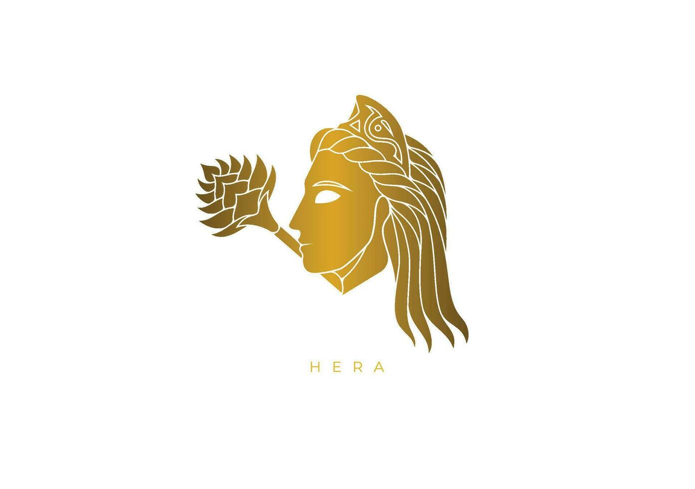 diosa de casamiento, hera logo vector