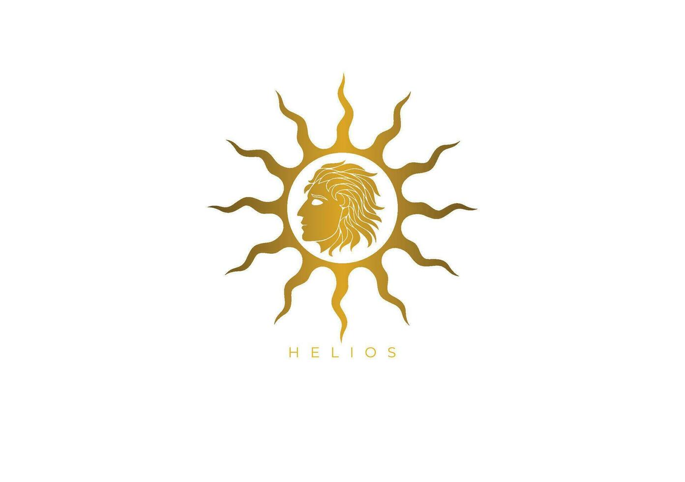 GOD OF SUN, HELIOS LOGO vector