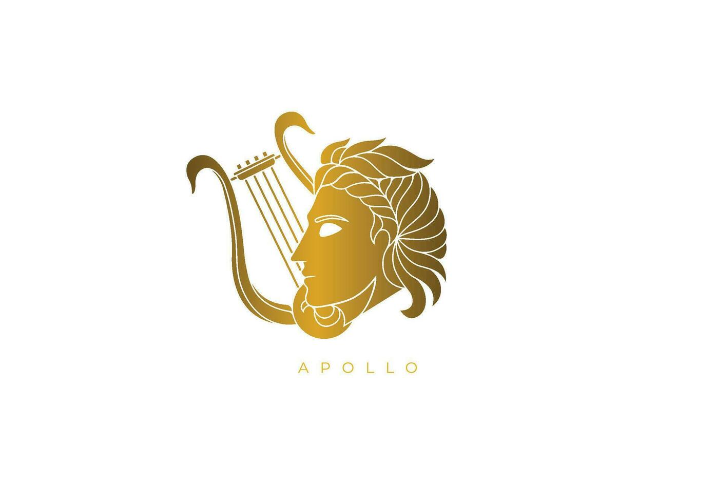 GOD OF MUSIC, APOLLO LOGO vector