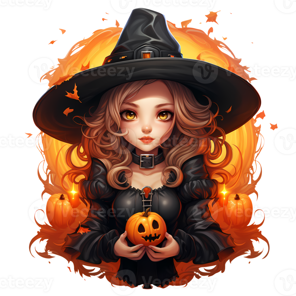 Horror Halloween Clipart  Creepy Old Witch Face PNG