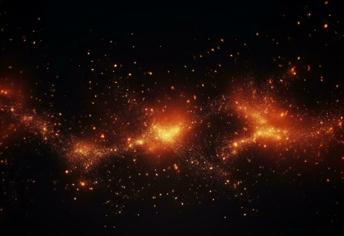 Ai generative Fire Particles On Hot Black Background realistic image, ultra hd, high design very detailed photo