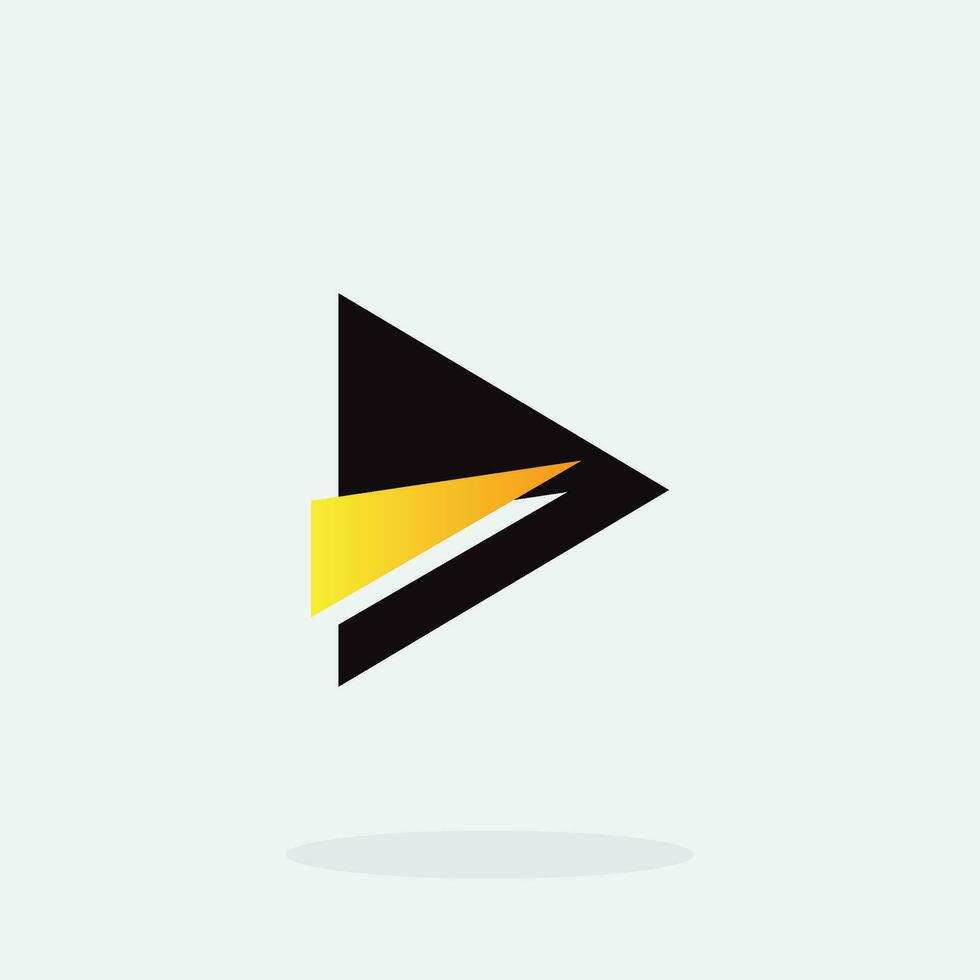 Vector play icon or logo. Video application icon design template. Music player. Application icon design.