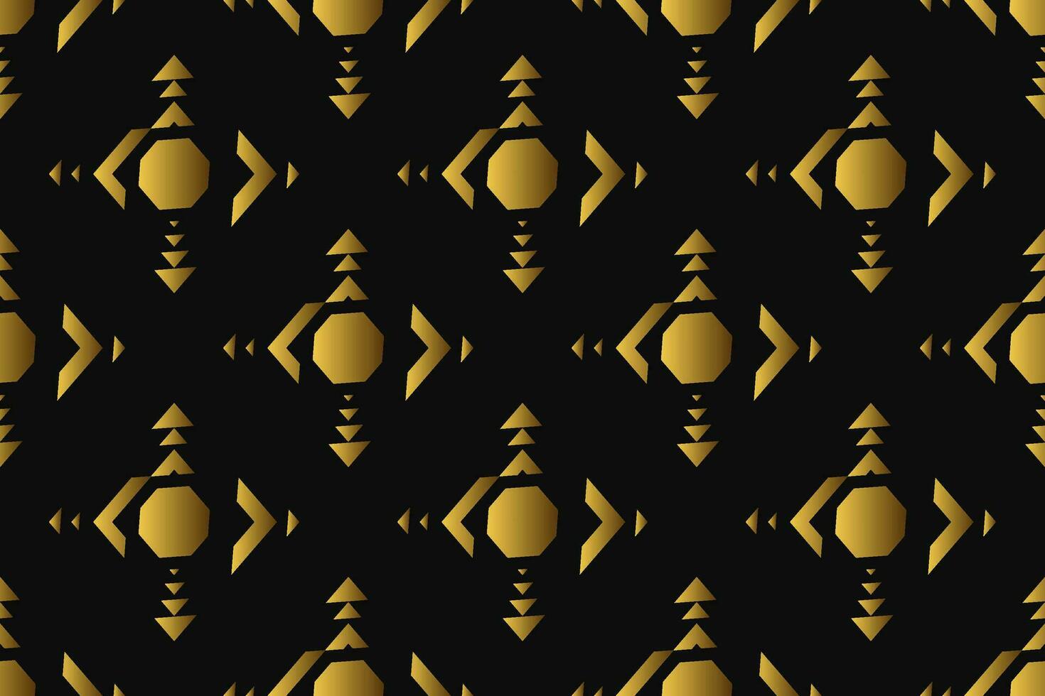 Abstract geometric pattern with lines, rhombuses a seamless vector background. black and gold texture