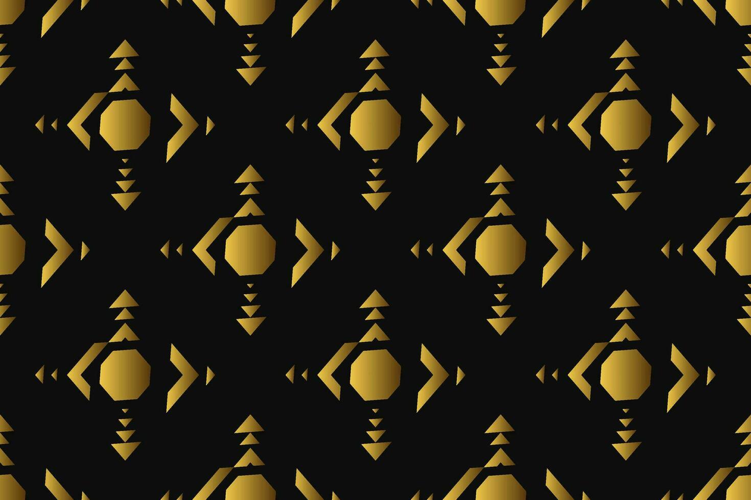 Abstract geometric pattern with lines, rhombuses a seamless vector background. black and gold texture