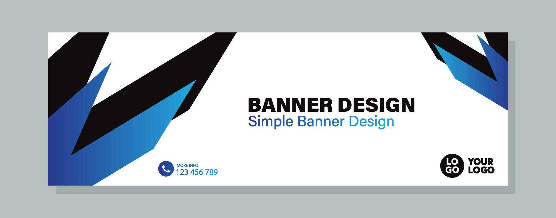 Business horizontal banner template design. Modern banner design with elegant color. suitable for banner, cover, and header vector
