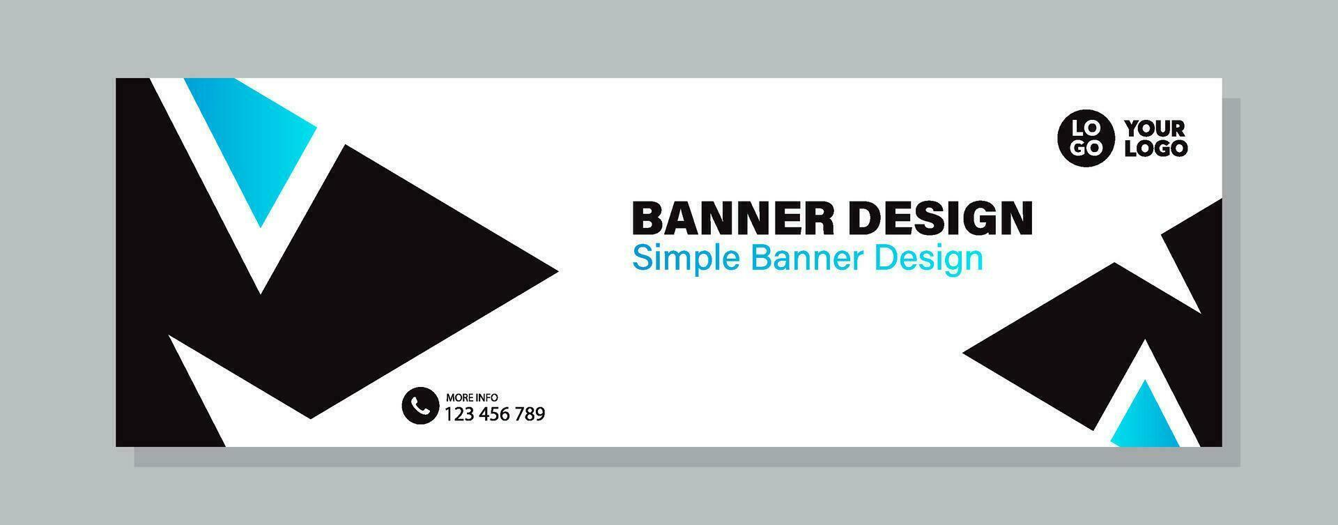 Business horizontal banner template design. Modern banner design with elegant color. suitable for banner, cover, and header vector