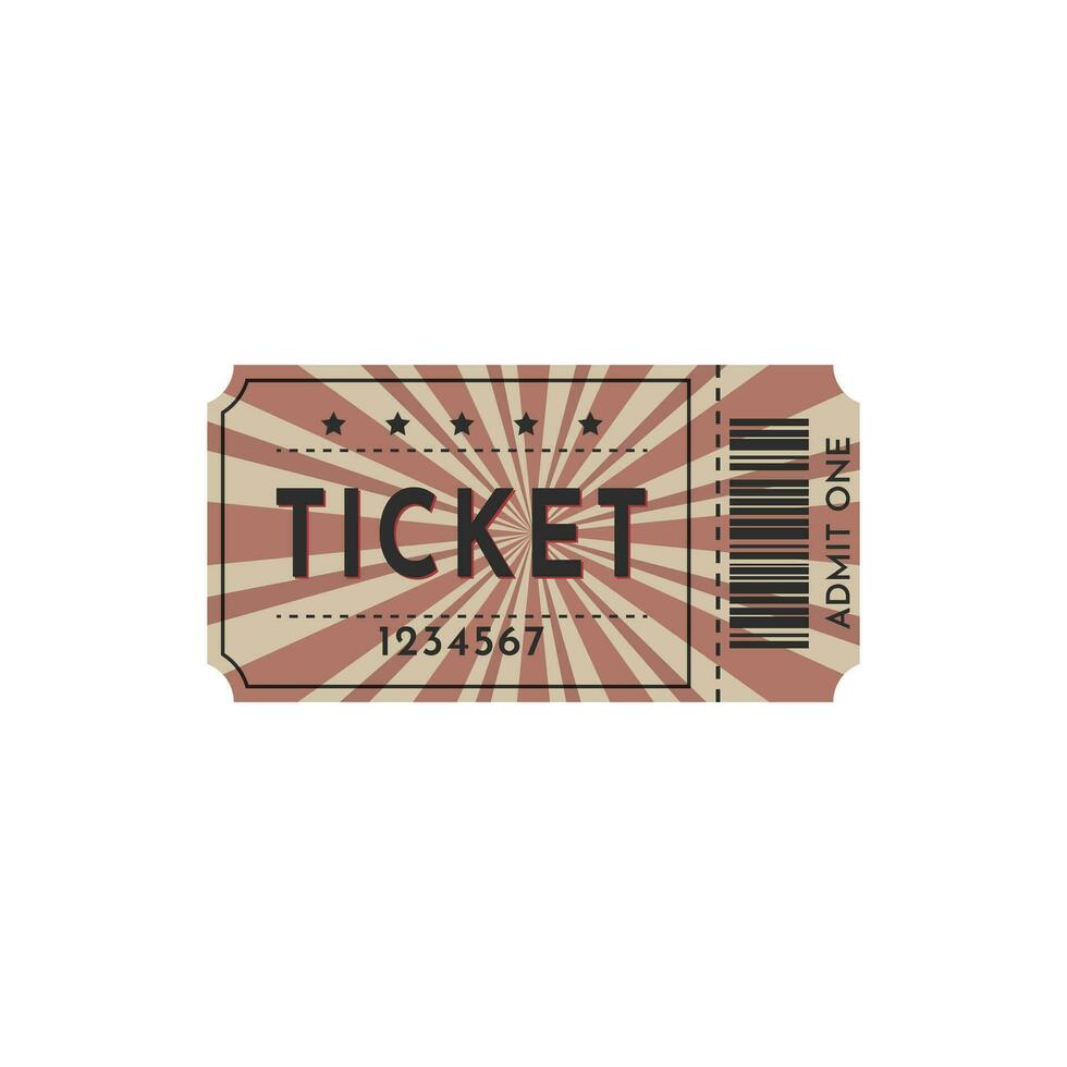 Circus ticket vector design logo template