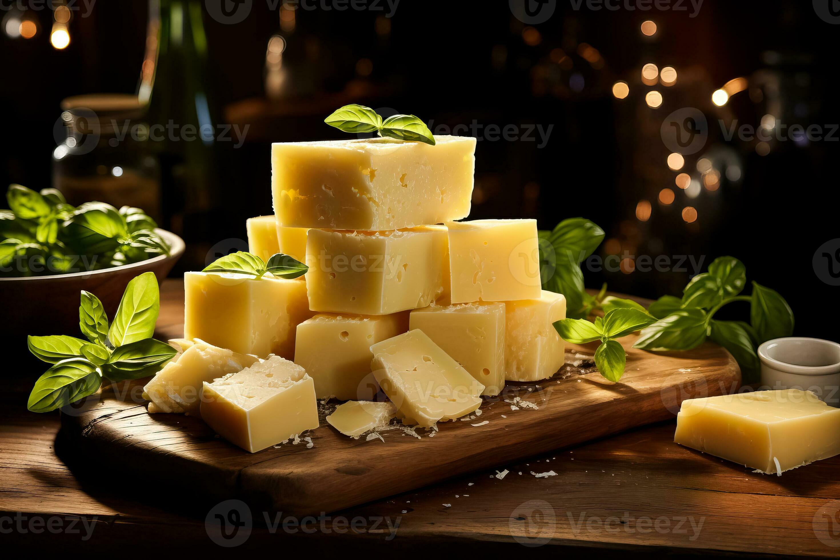 A block of authentic Italian Parmesan cheese perfect for grating or
