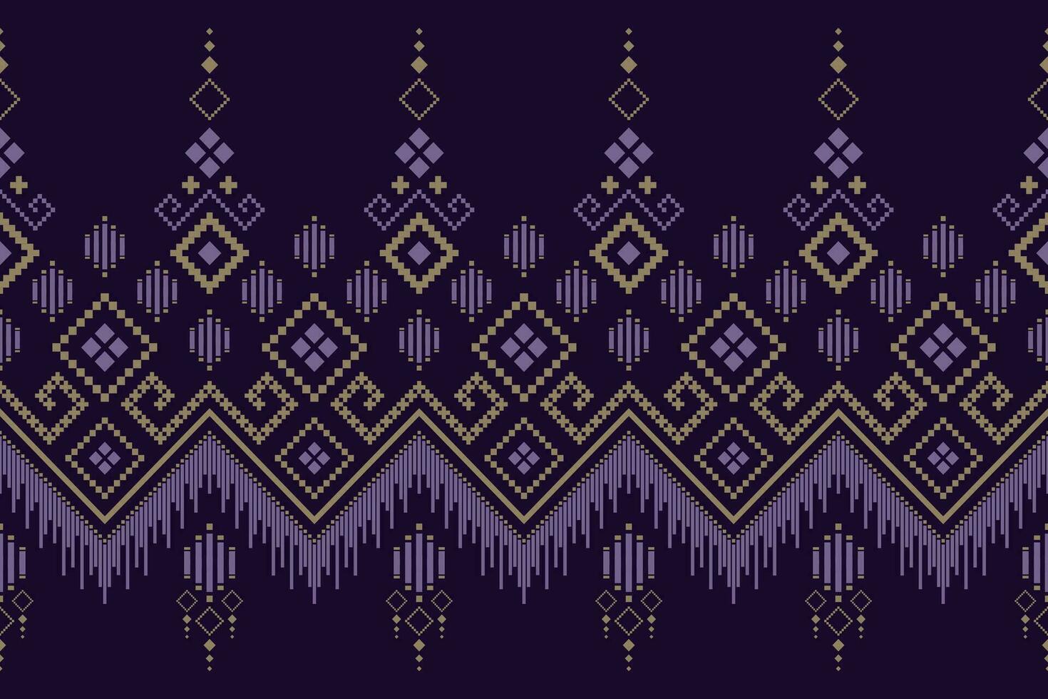 púrpura cruzar puntada tradicional étnico modelo cachemir flor ikat antecedentes resumen azteca africano indonesio indio sin costura modelo para tela impresión paño vestir alfombra cortinas y pareo de malasia vector