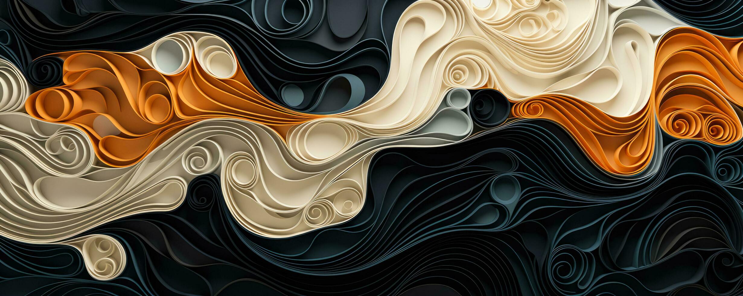 3D geometric patterns forming a chaotic yet harmonious visual symphony photo