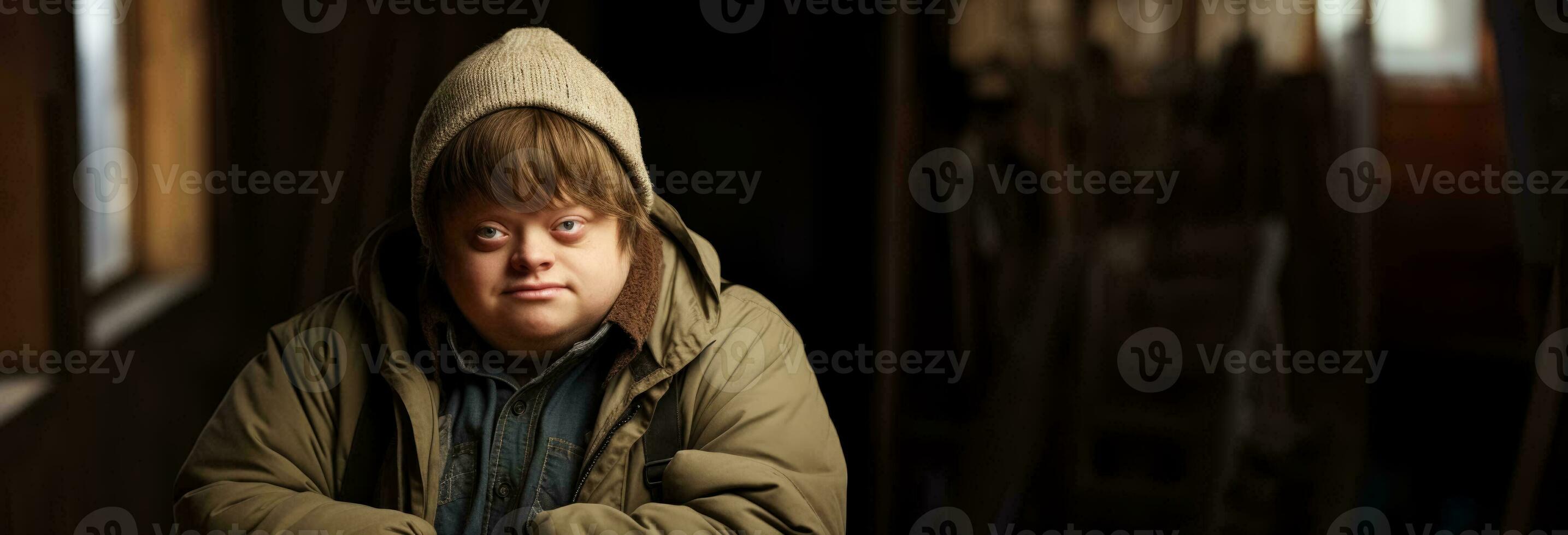 Down syndrome man photo