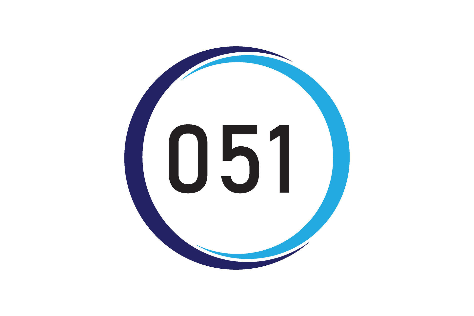Circle Number logo design 051 29289700 Vector Art at Vecteezy