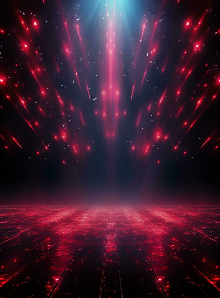 Ai generative Backdrop With Illumination Of Red Spotlights For Flyers realistic image ultra hd high design photo
