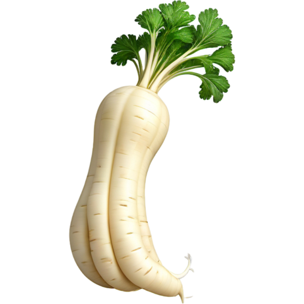 White parsnip 3D illustration. AI Generative png