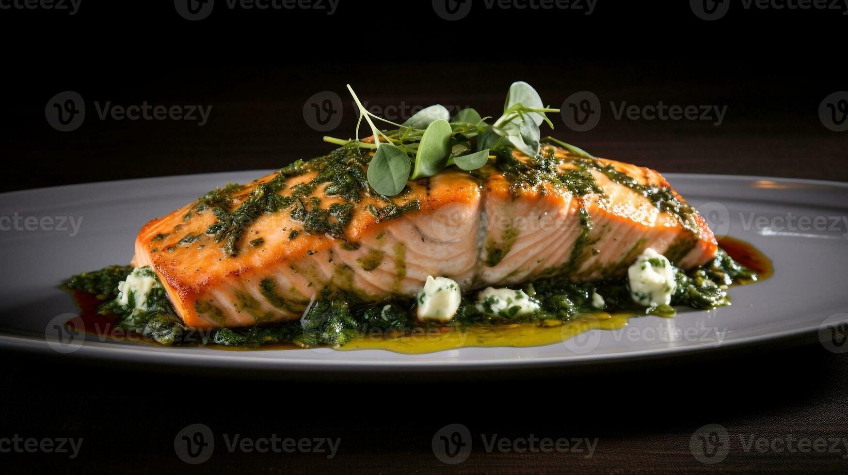 Photo of Spinach and Feta Stuffed Salmon as a dish in a high-end