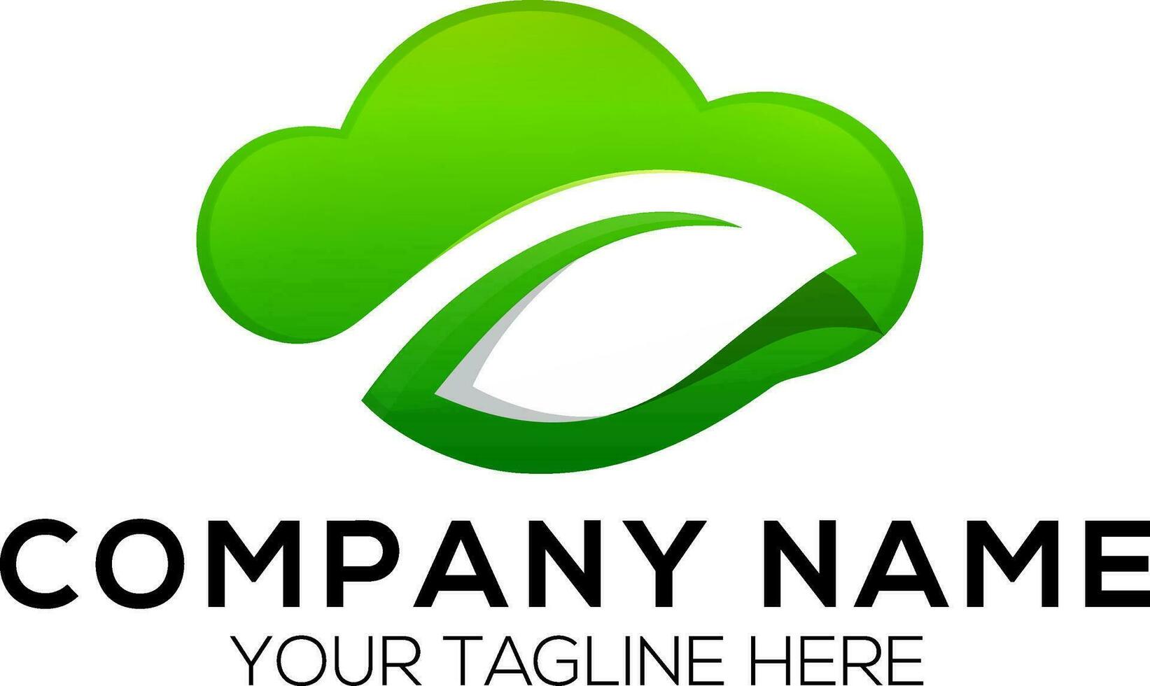 Green Cloud Logo Template Design Vector