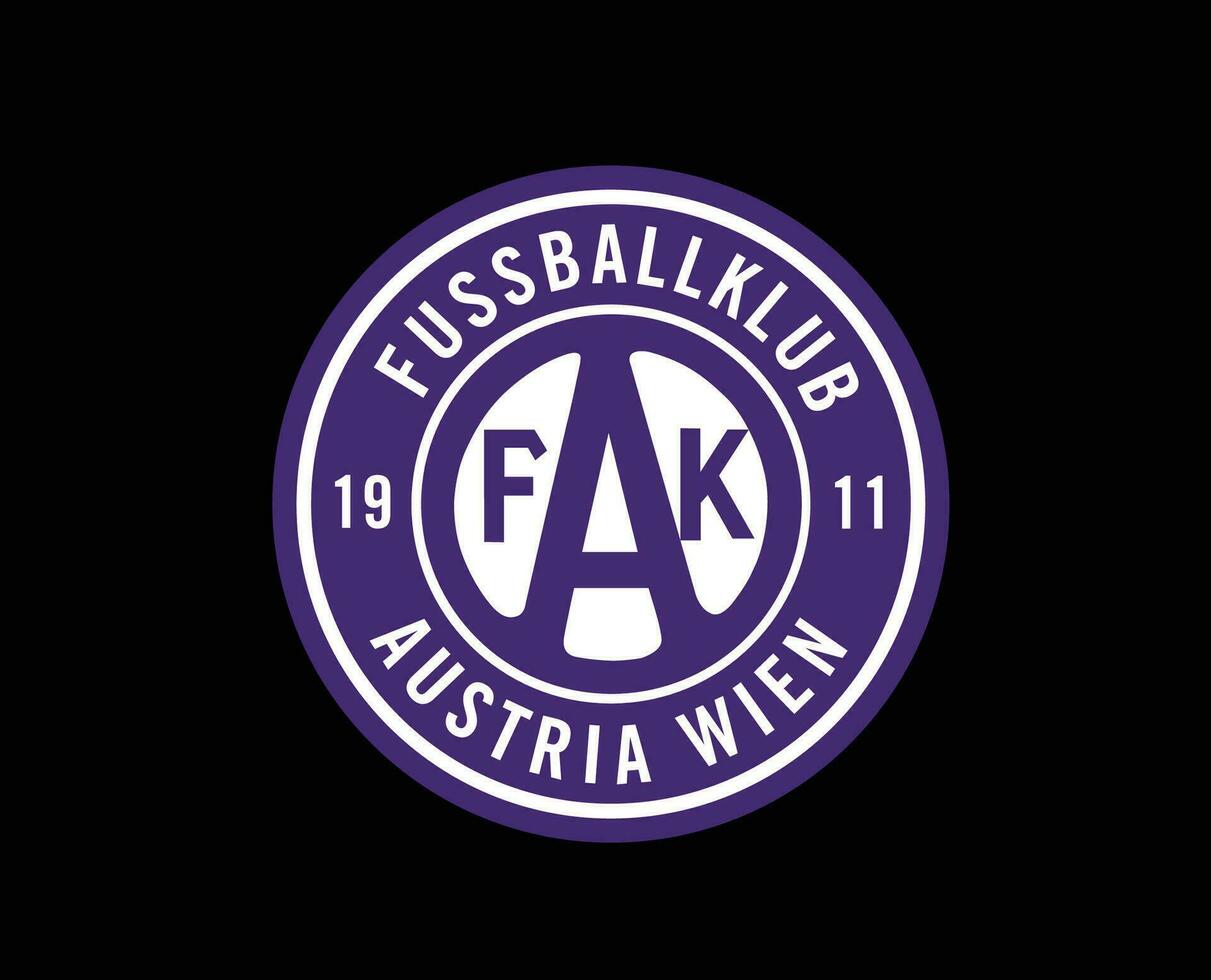 fk Austria Viena club logo símbolo Austria liga fútbol americano resumen diseño vector ilustración con negro antecedentes