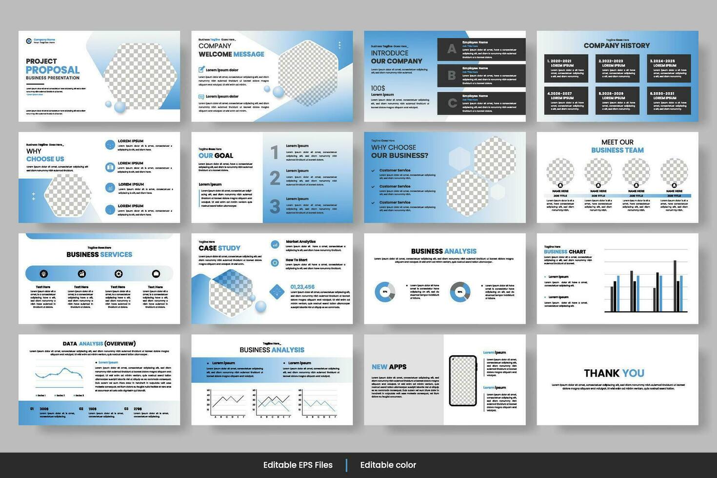 Vector corporate business presentation and business portfolio, profile design, project report, corporate profile