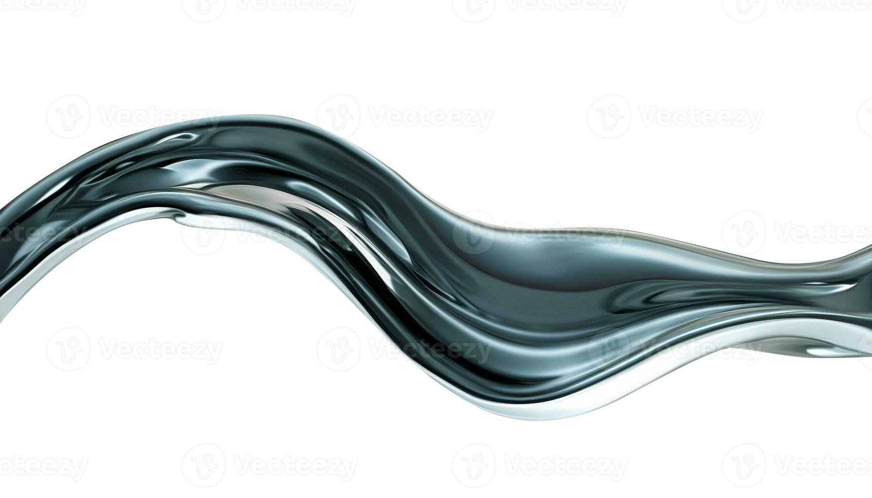 Abstract silver gradient background. Flow chrome liquid metal waves. AI Generated photo