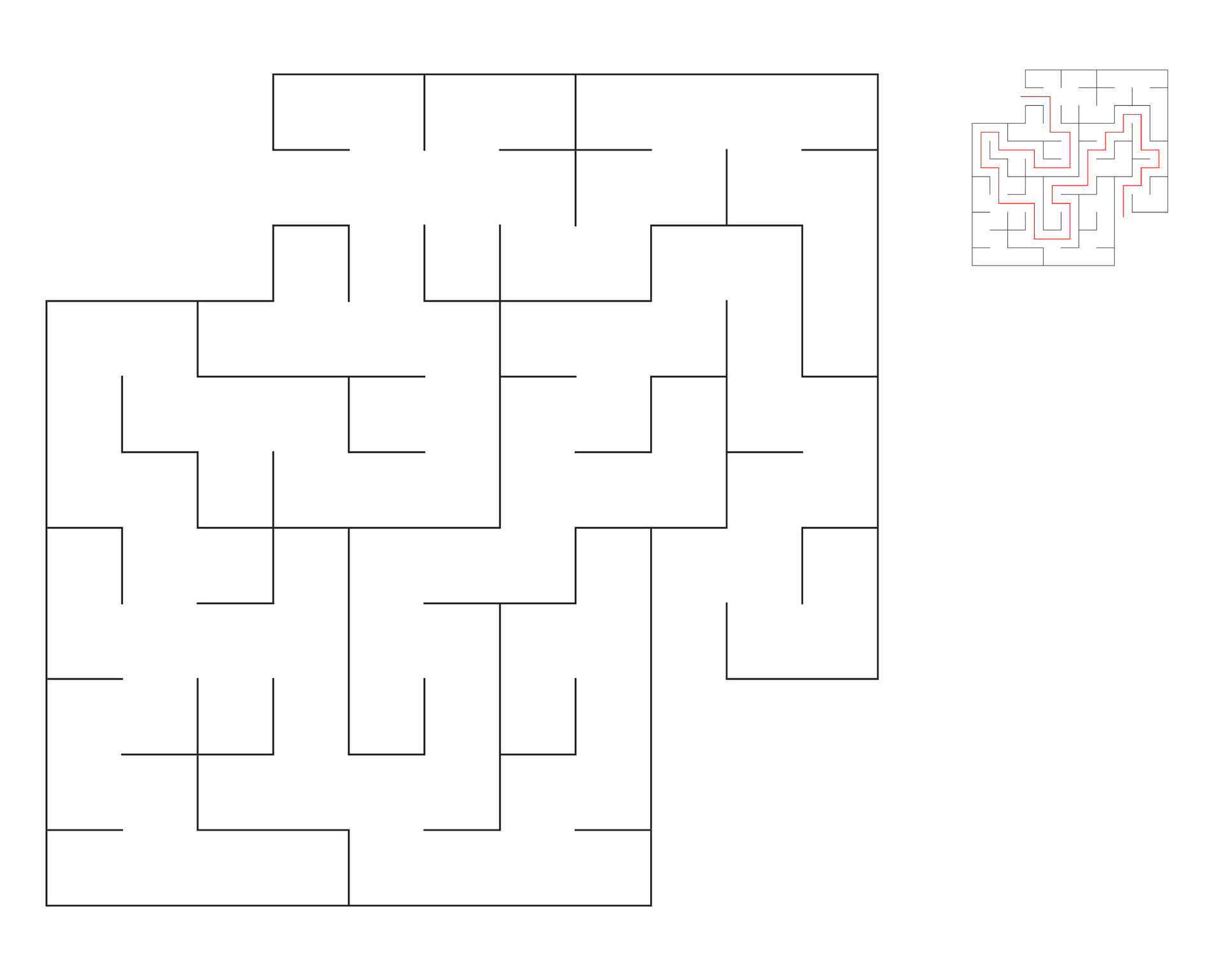 Square maze, logic game with labyrinths. maze game. A maze with answers