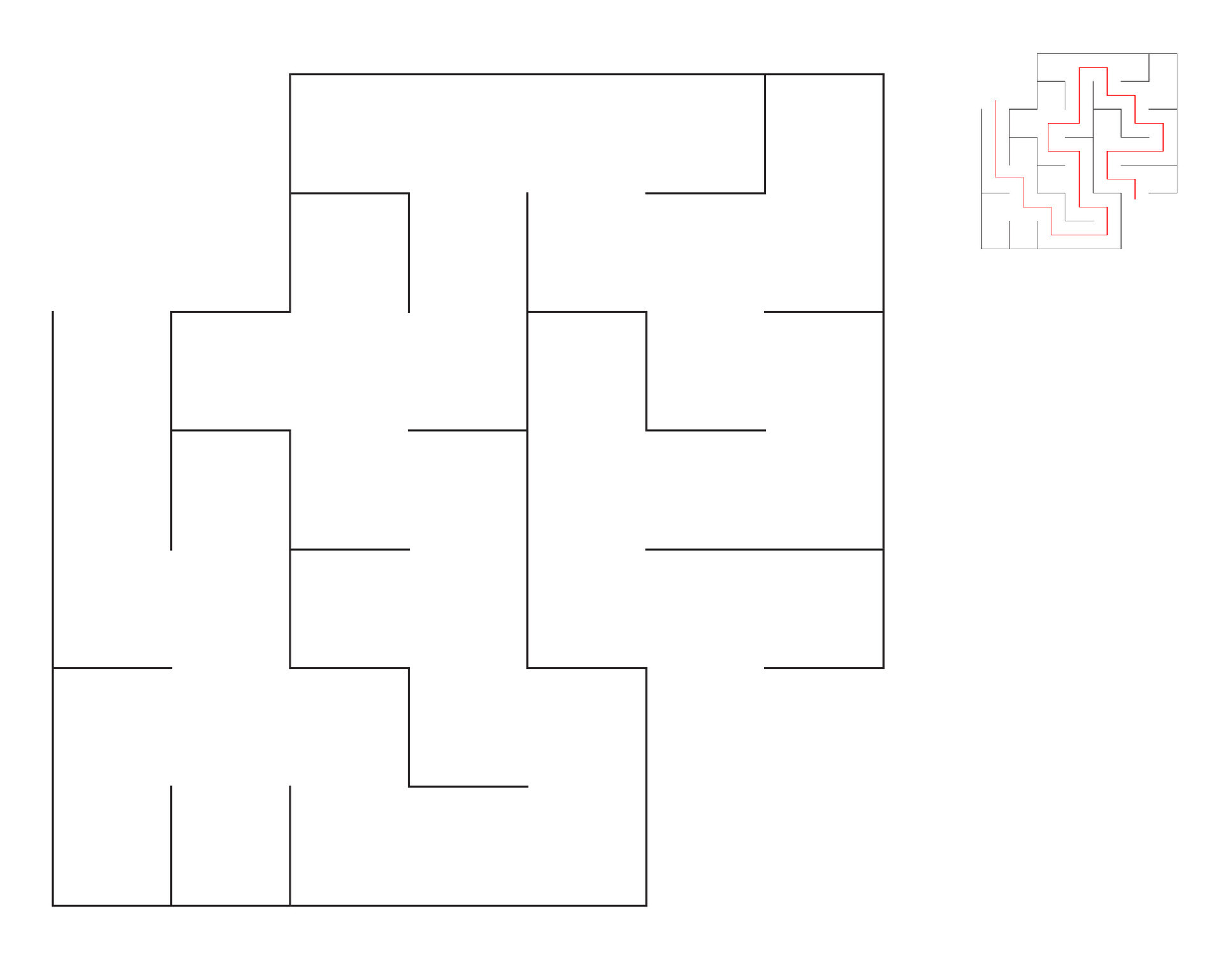 Square maze, logic game with labyrinths. maze game. A maze with answers