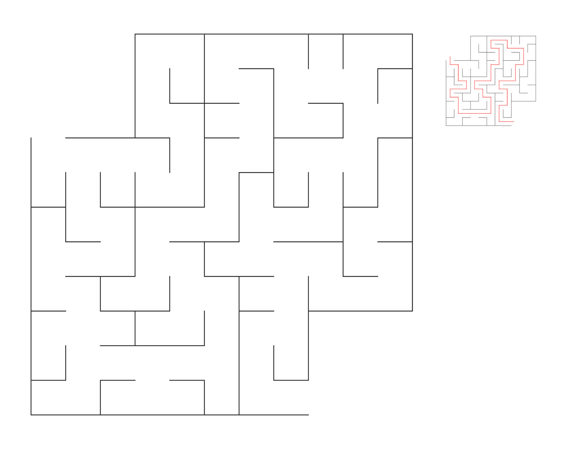Square maze, logic game with labyrinths. maze game. A maze with answers