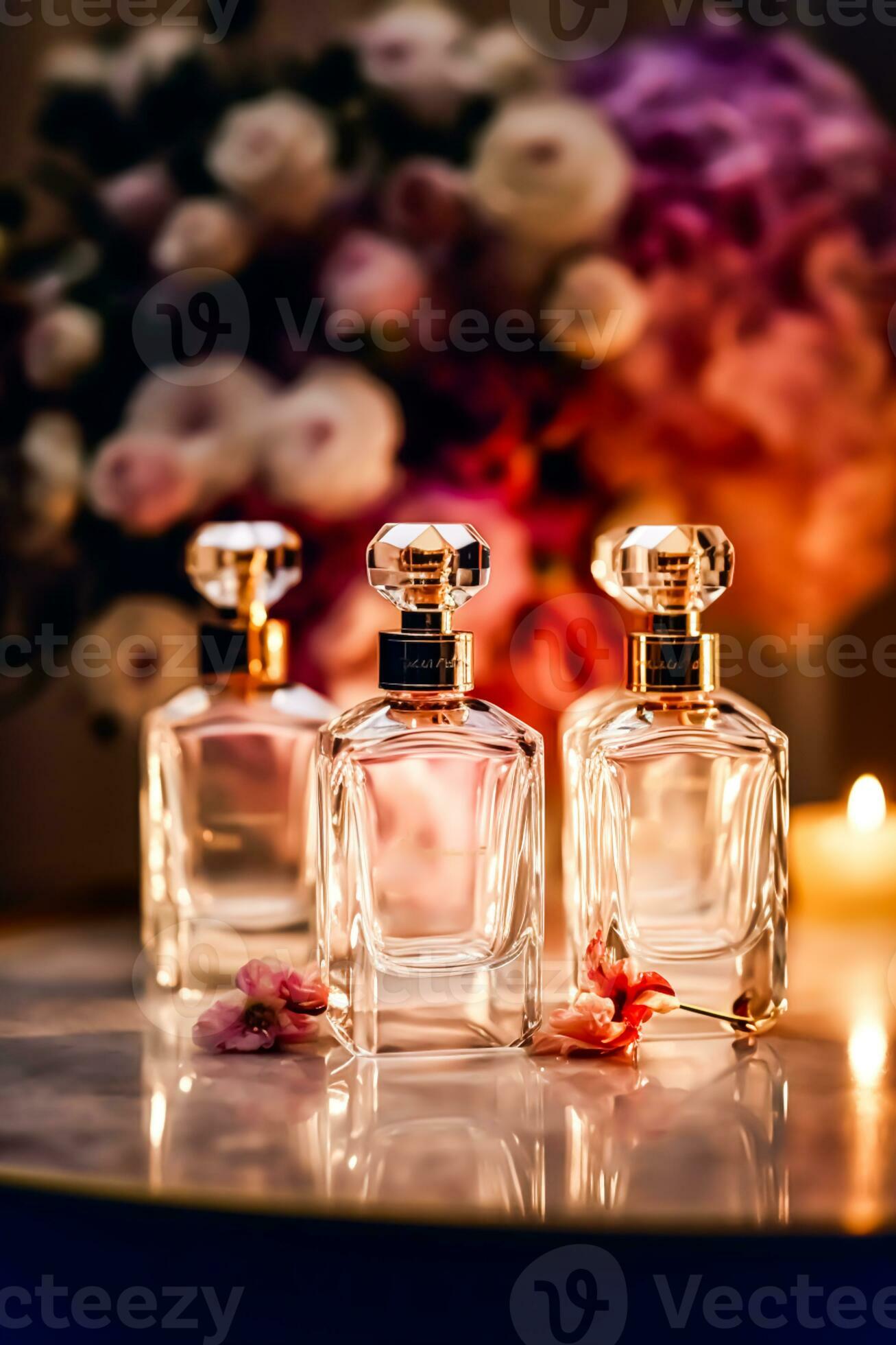 Luxury perfume bottles on display at a presentation, women fragrance scent  new exclusive collection, post-processed, generative ai 29291474 Stock  Photo at Vecteezy