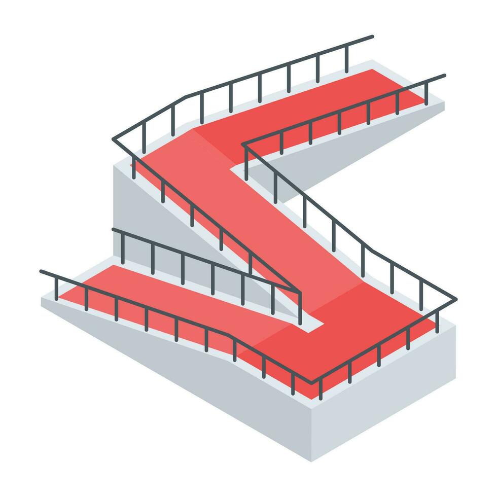 Street modern style isometric illustration vector