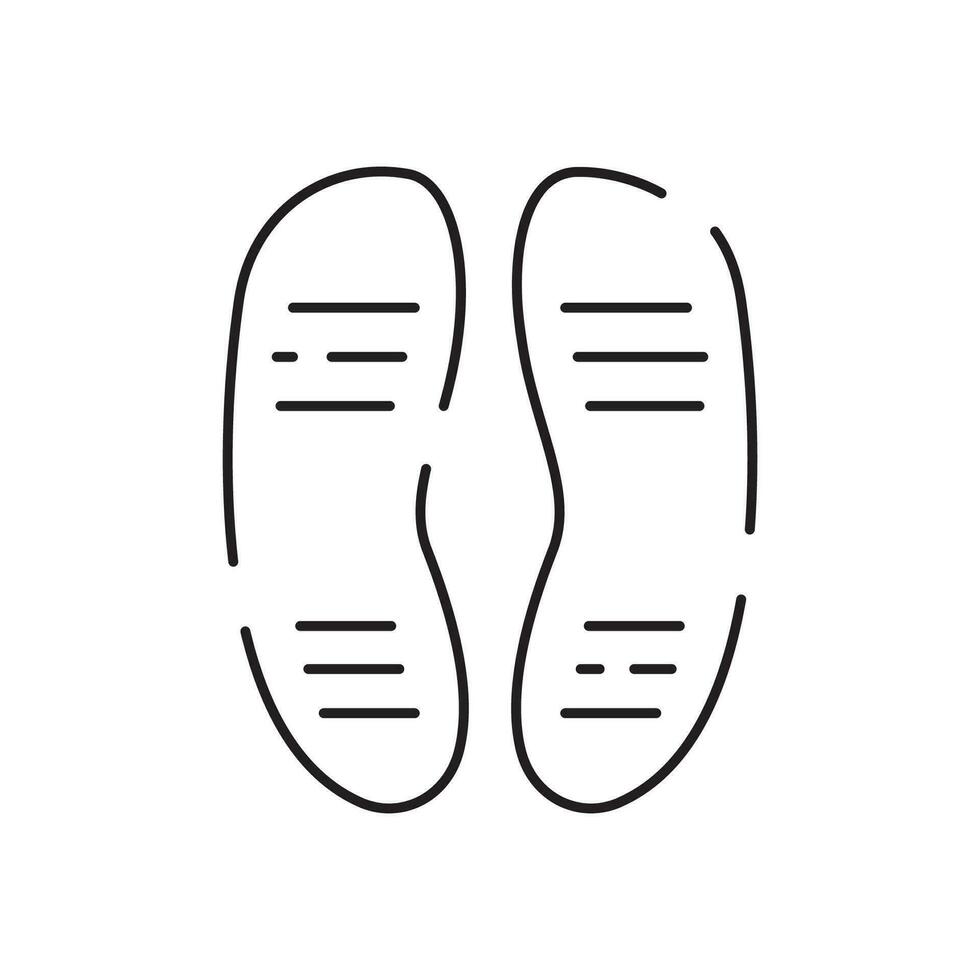 Shoemaker line icon. Shoes on heels measurement of length, dimensions and size chart for client in shops or stores. Minimalist vector in flat style.