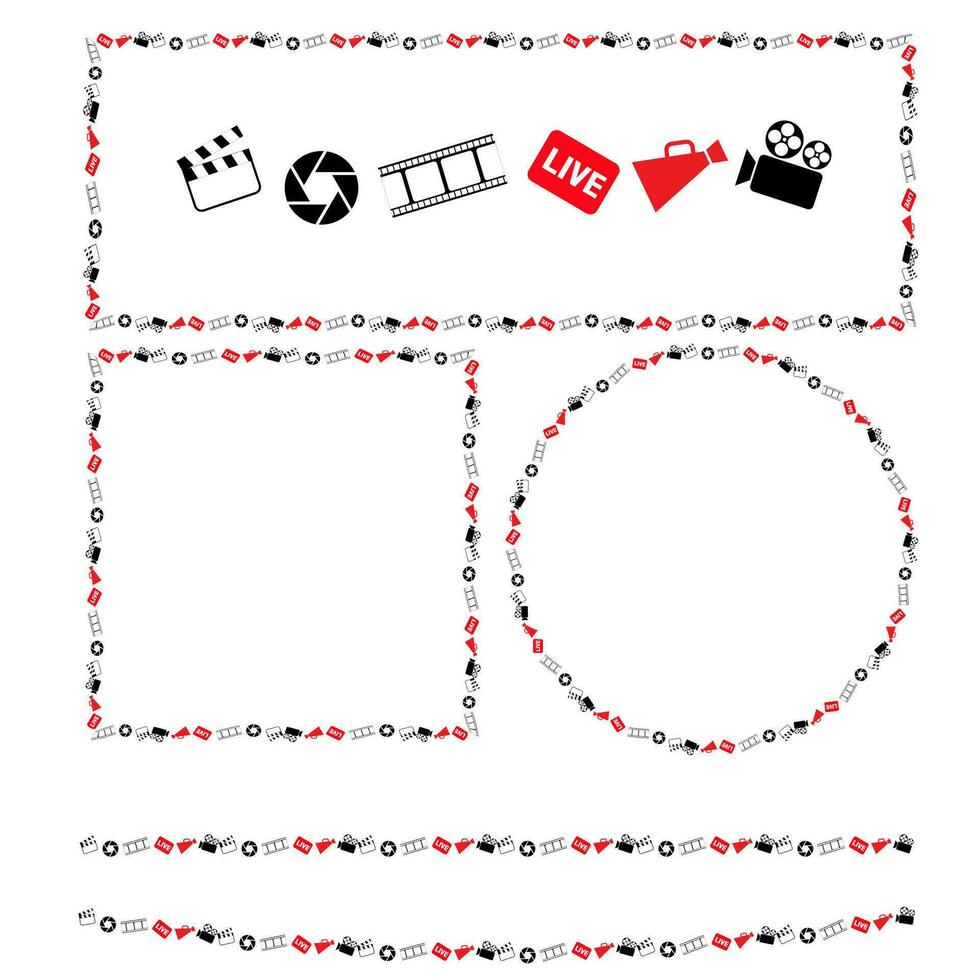 The Boarder line film element symbol commonly used to represent . vector