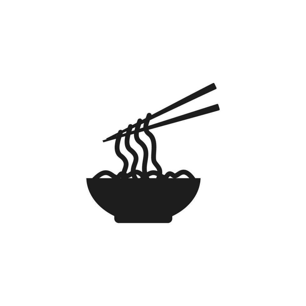 noodle in the bowl icon sign symbol vector