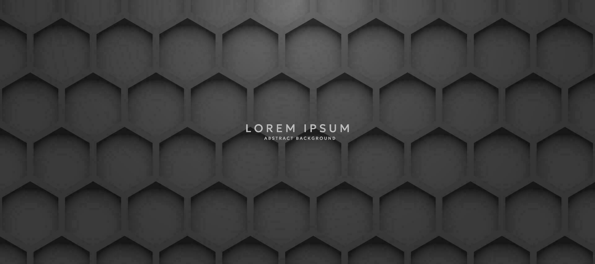 Dark background with hexagons. modern abstract background vector