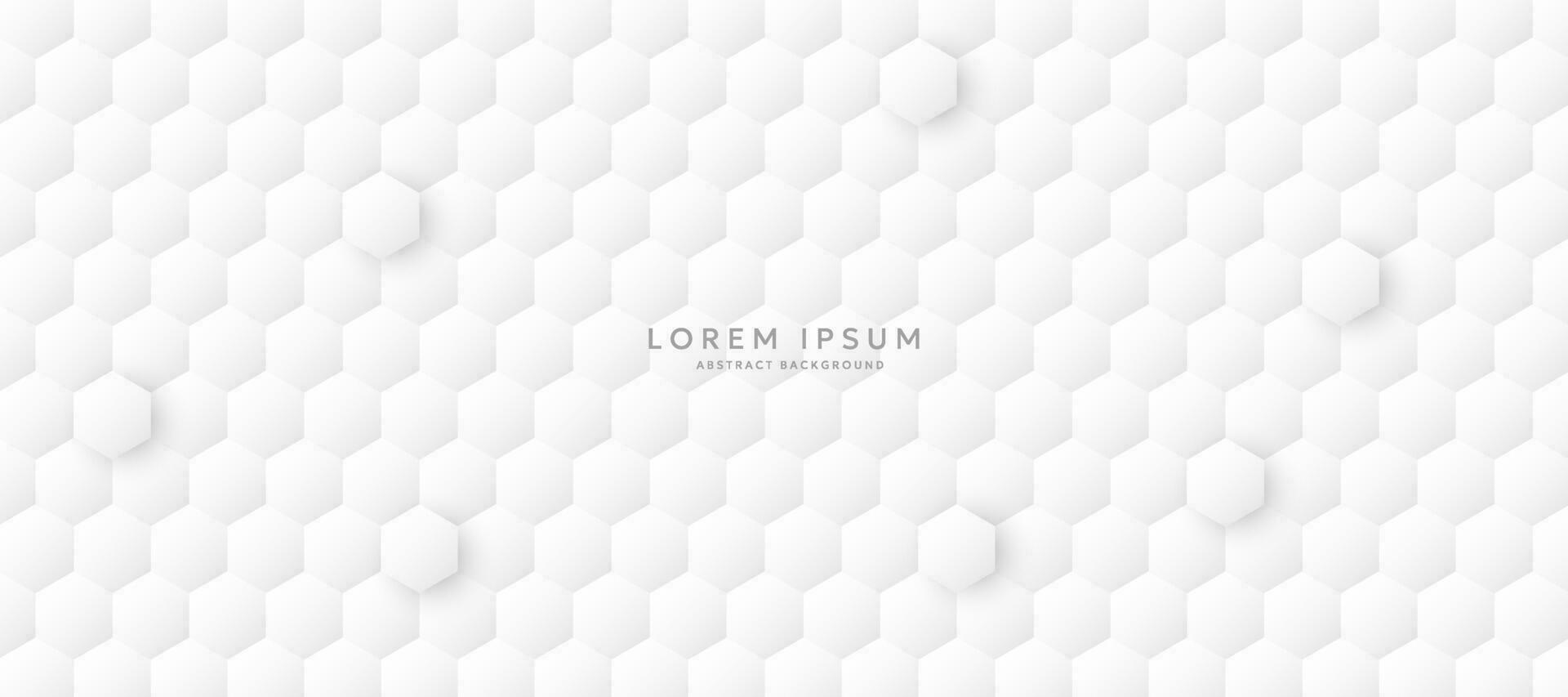 Hexagonal abstract white background. Modern minimalist hexagonal geometric background vector