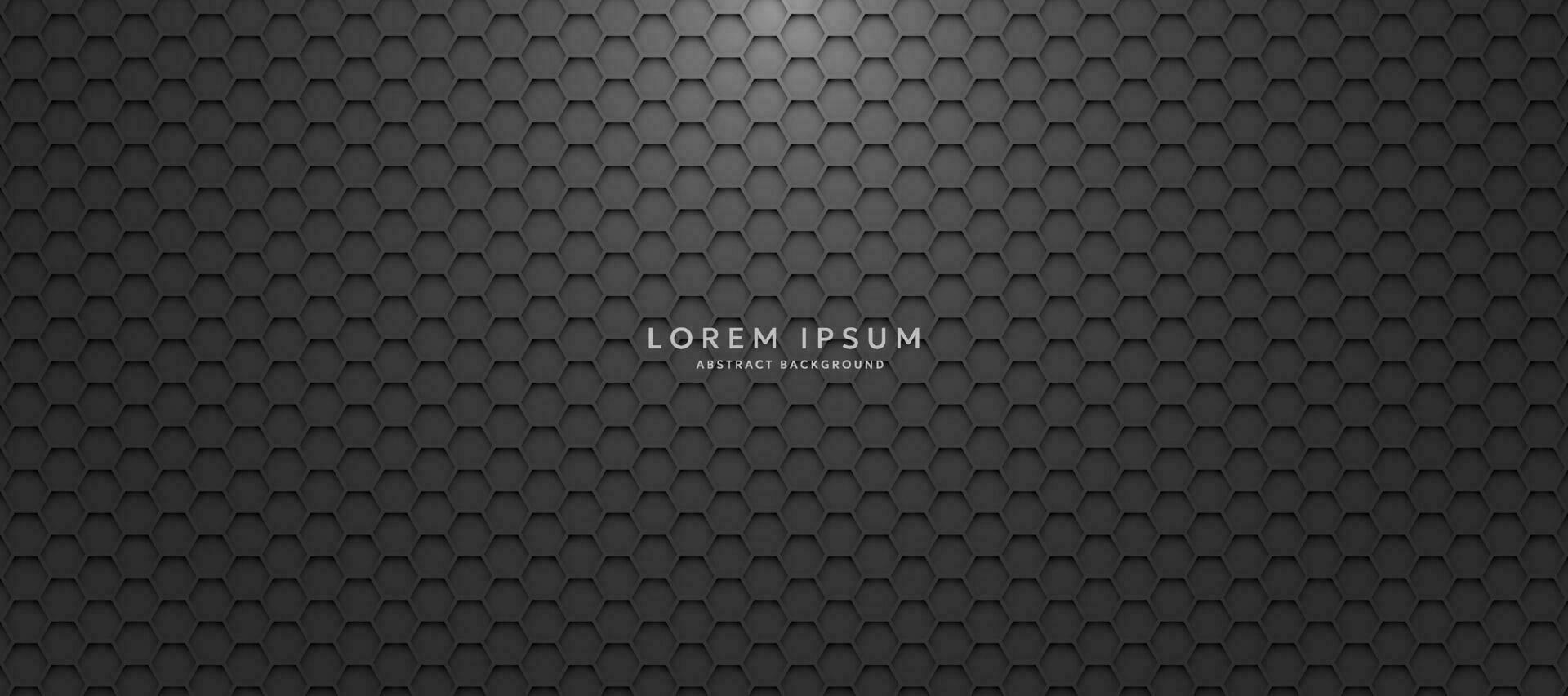 Dark background with hexagons. modern abstract background vector