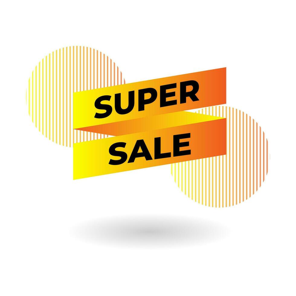 Sale banner template design, super sale. vector illustration