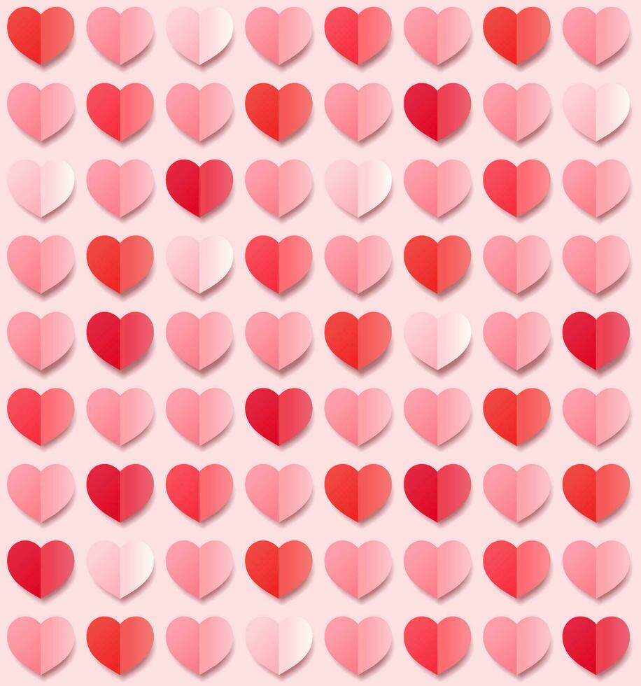 Hearts seamless vector pattern