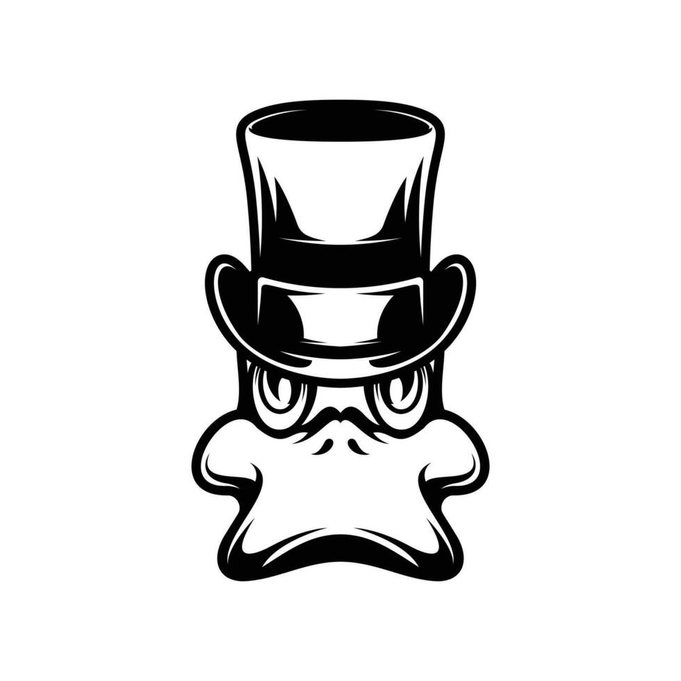 Duck Tophat Outline Mascot Design 29292847 Vector Art at Vecteezy