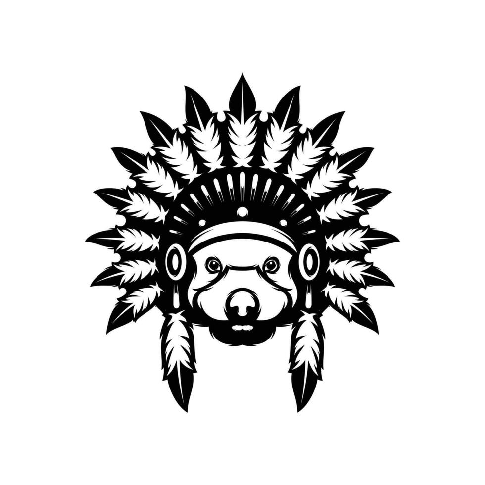 Red Panda Apache Outline vector