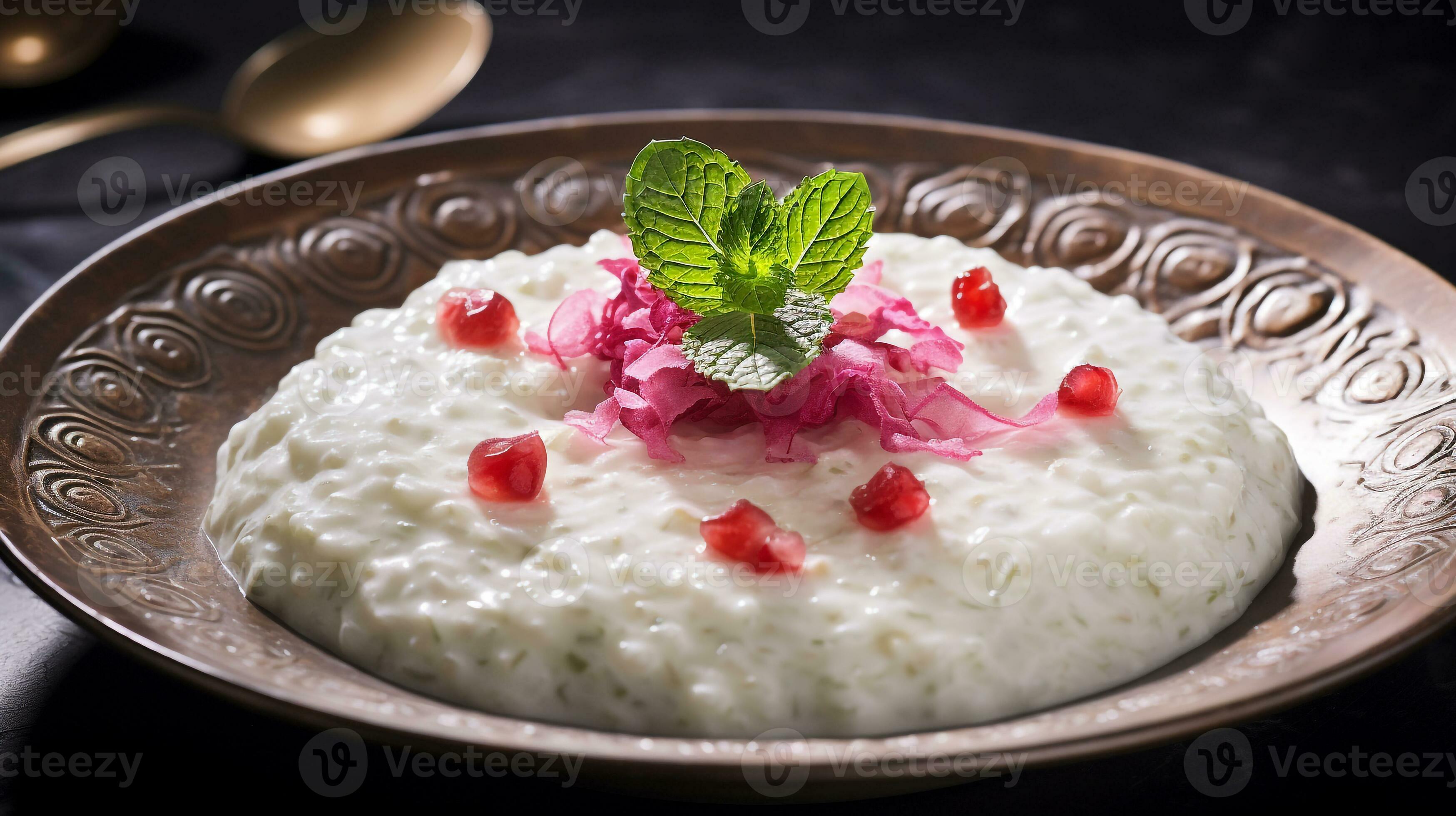 Photo of Rose Water Rice Pudding Roz Bel Laban as a dish in a high