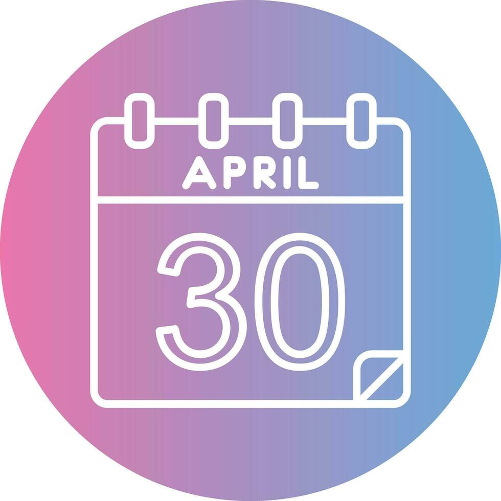 30 April Vector Icon