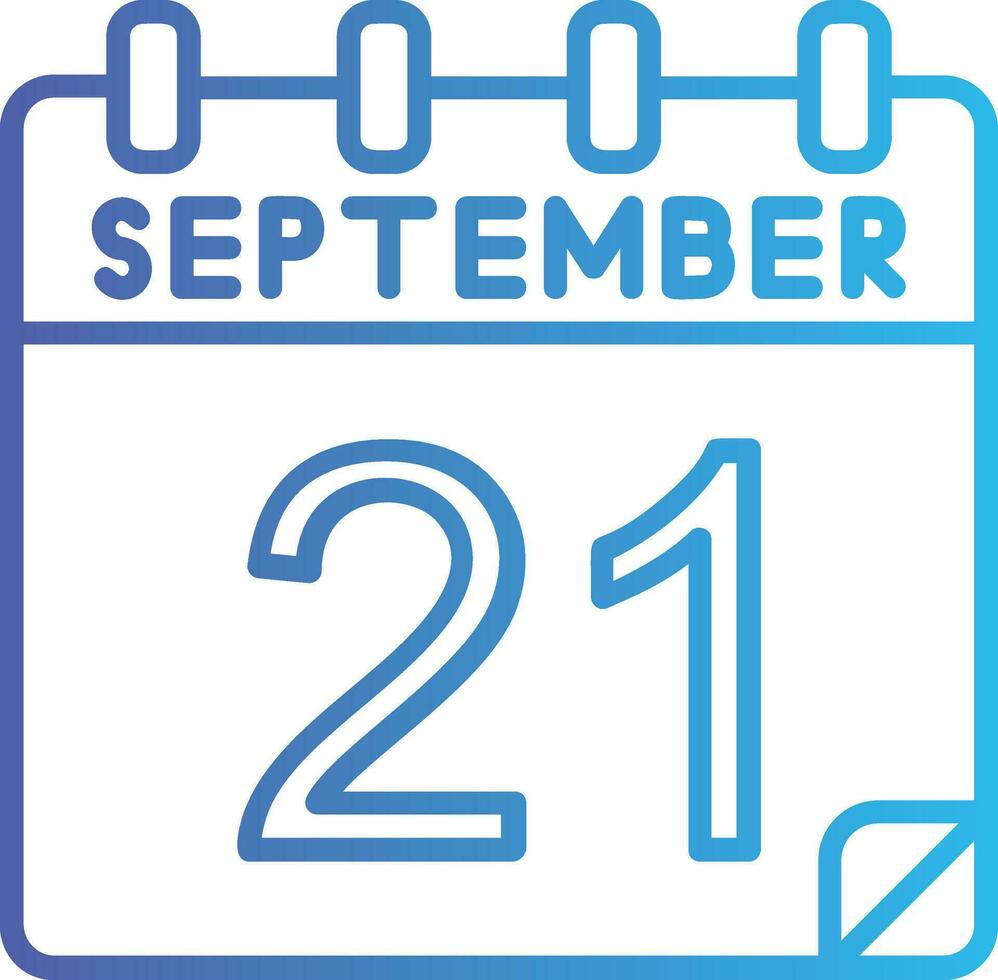 21 September Vector Icon