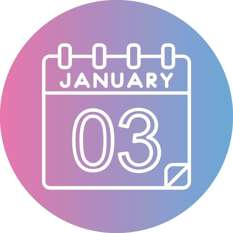 3 January Vector Icon