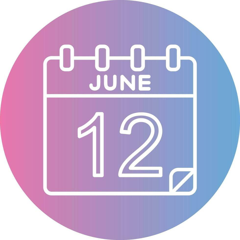 12 June Vector Icon