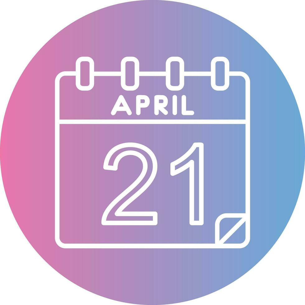 21 April Vector Icon