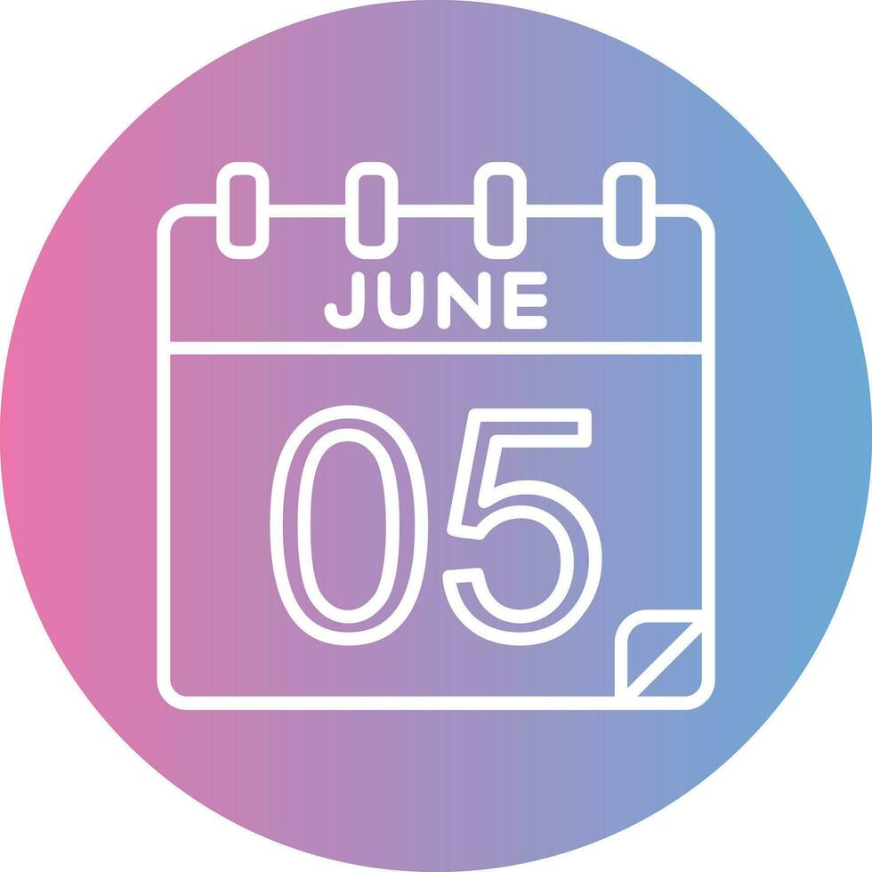 5 June Vector Icon